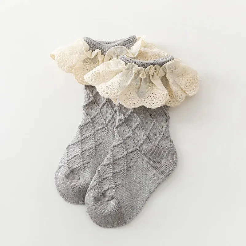 Ankle Socks With Lace Trim