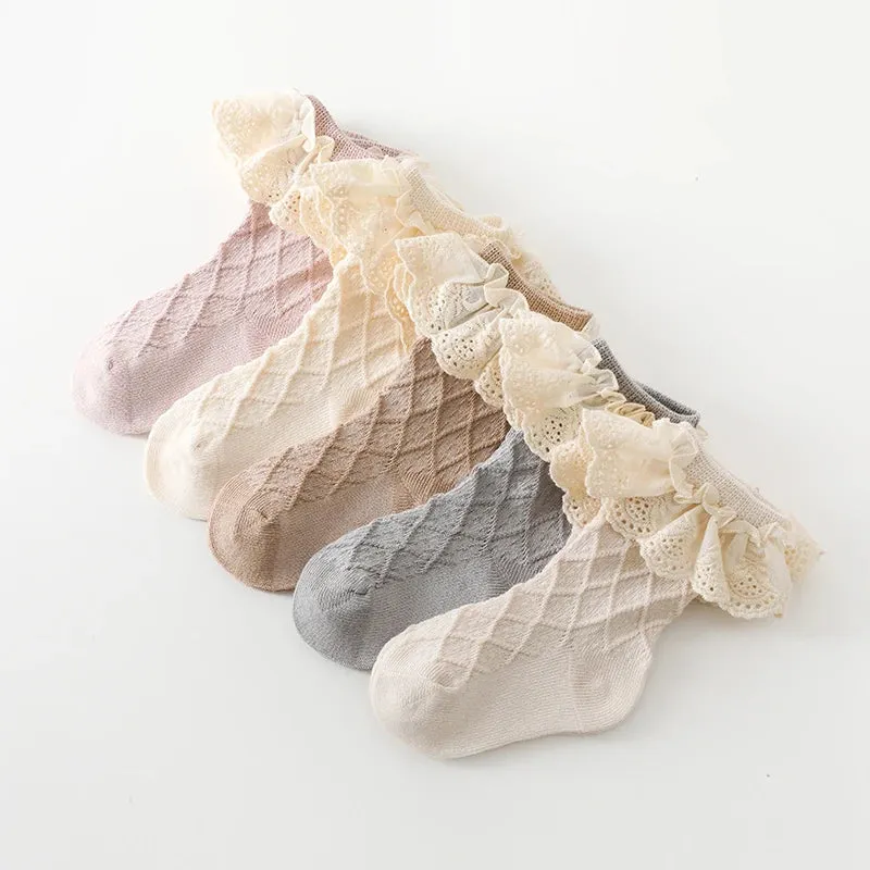 Ankle Socks With Lace Trim