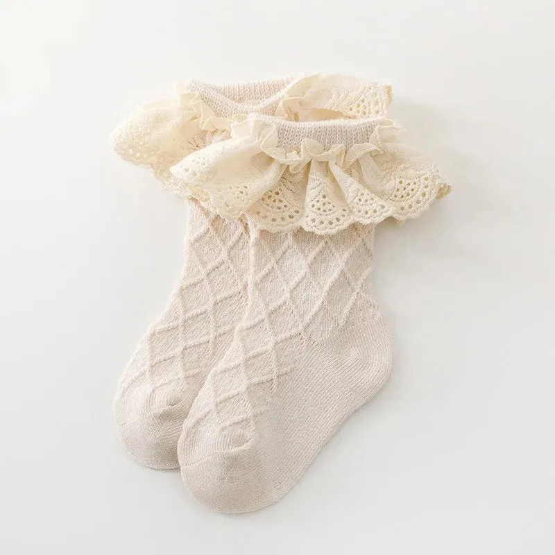 Ankle Socks With Lace Trim