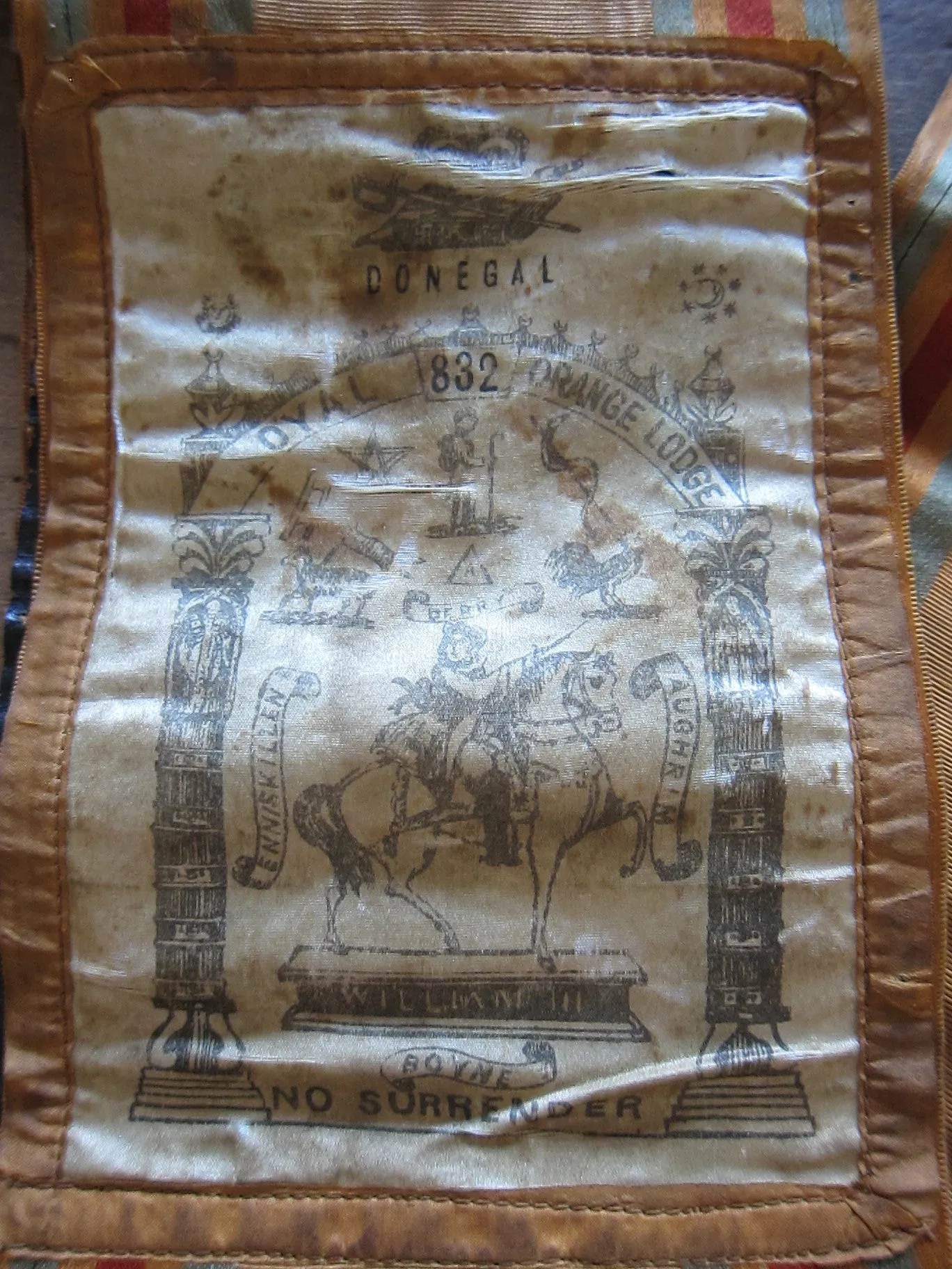 Antique Temperance Loyal Orange Lodge Irish Ceremonial Sash