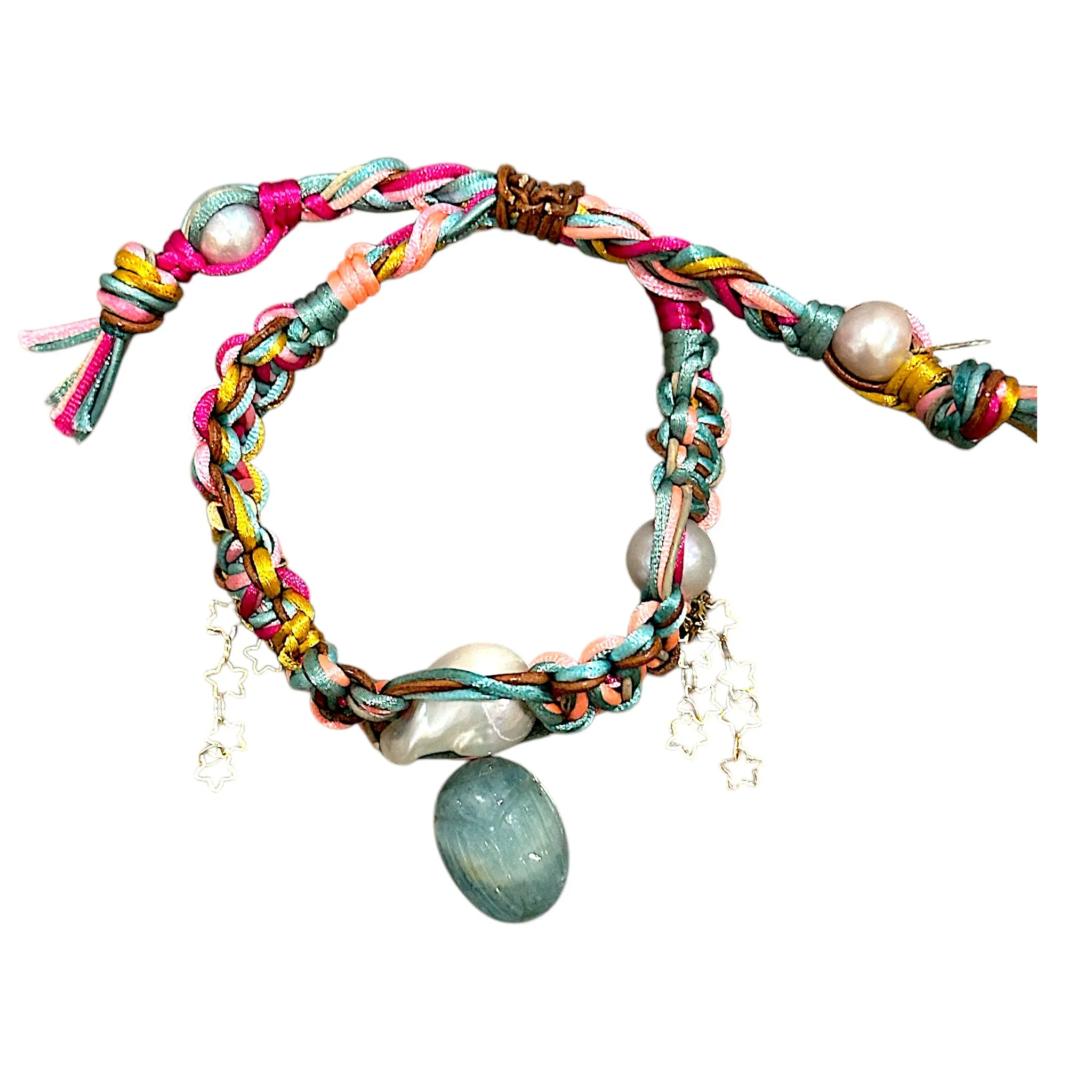 AQUAMARINE DREAM STAR SCARAB ROCKER BRACELET