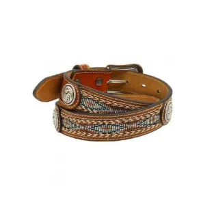 Ariat Boys' Beaded Basket Weave Belt