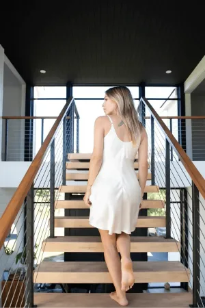 Ava Silk Chemise - Ivory