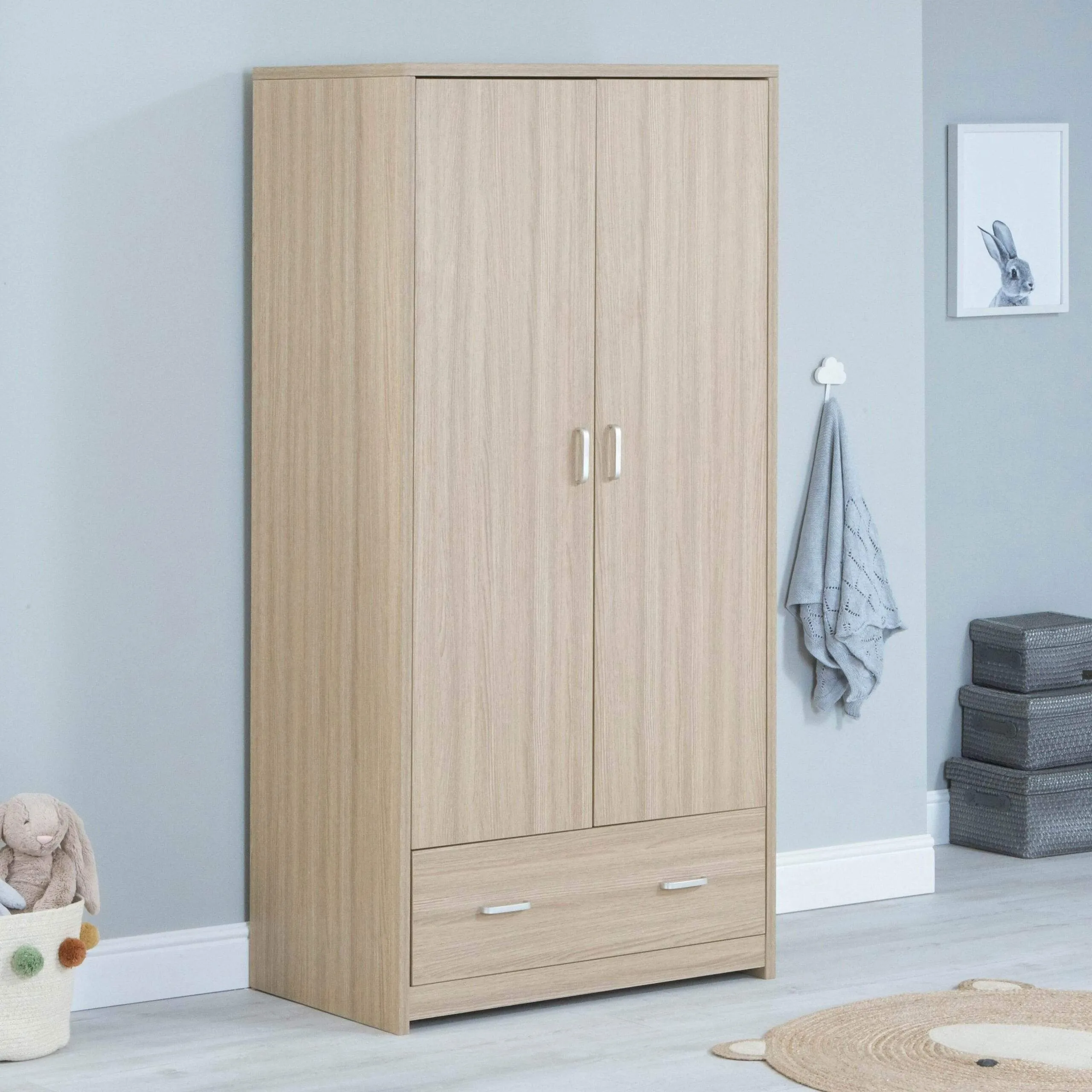 Babymore Luno / Veni Wardrobe - Oak