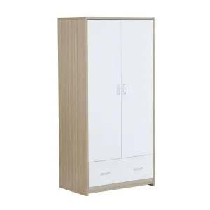 Babymore Luno / Veni Wardrobe - White Oak