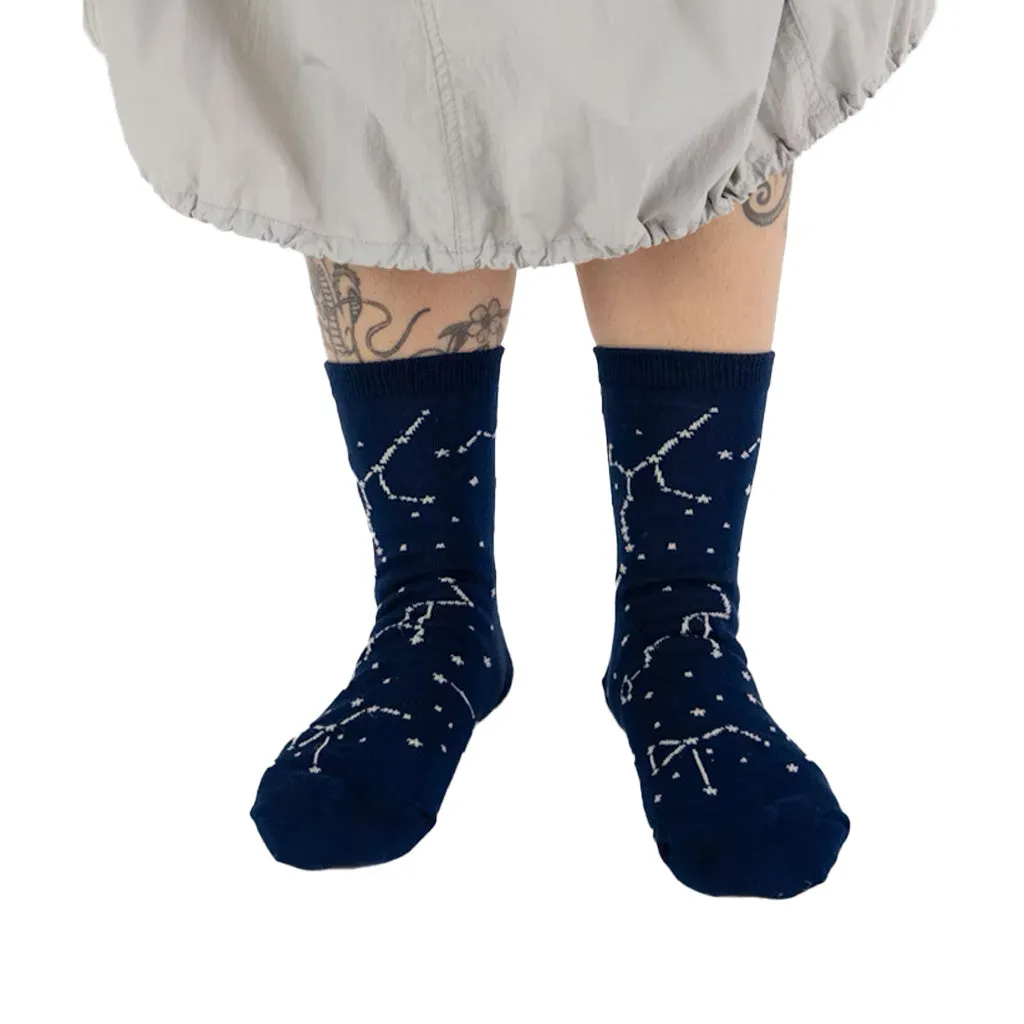 Baggu Crew Sock, Constellation Midnight