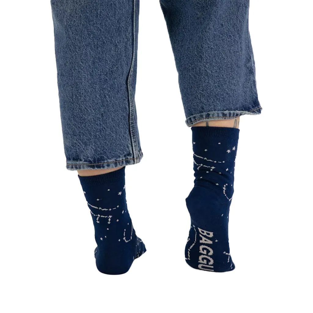 Baggu Crew Sock, Constellation Midnight