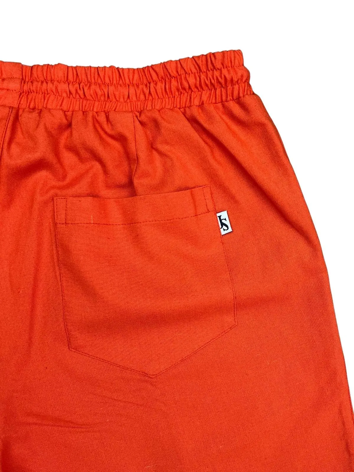 Bahamas Cotton/Linen Short - Orange