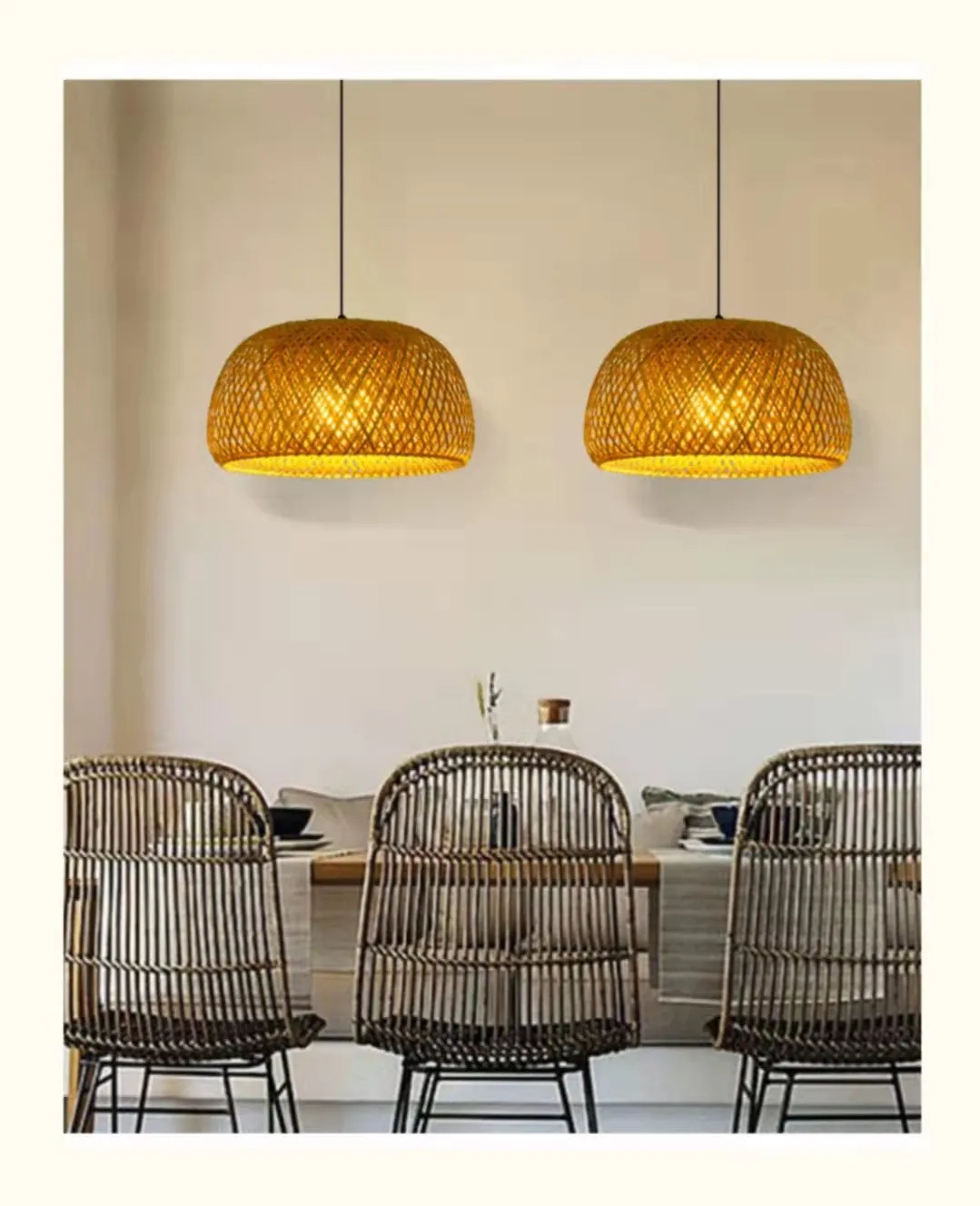 Bamboo Brilliance Pendant Light – Handcrafted Elegance in Natural Bamboo