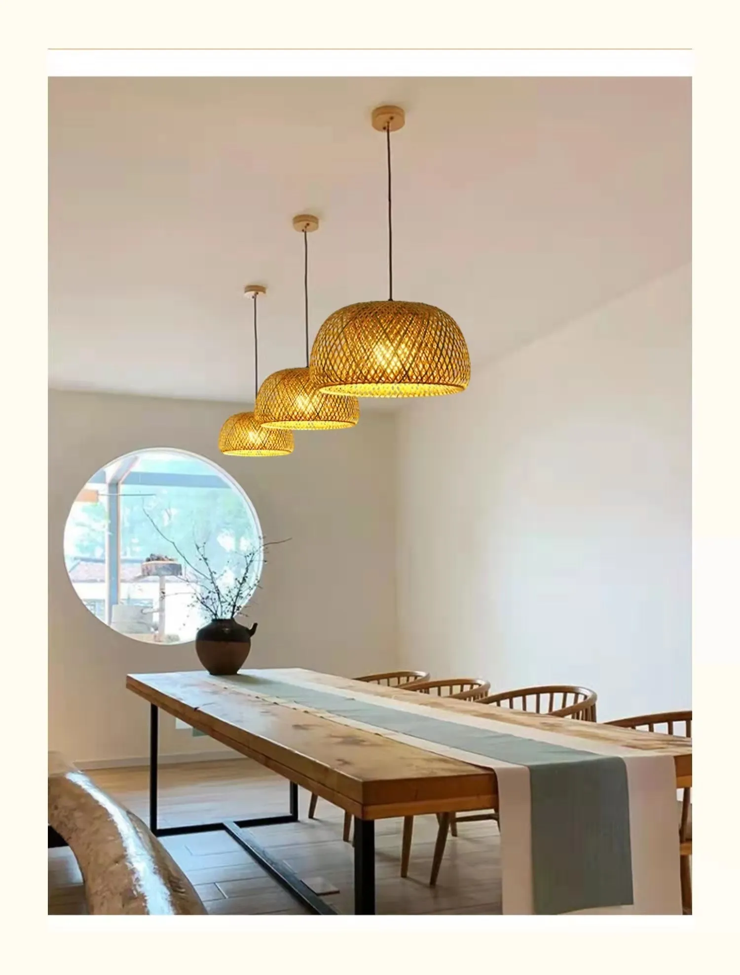 Bamboo Brilliance Pendant Light – Handcrafted Elegance in Natural Bamboo