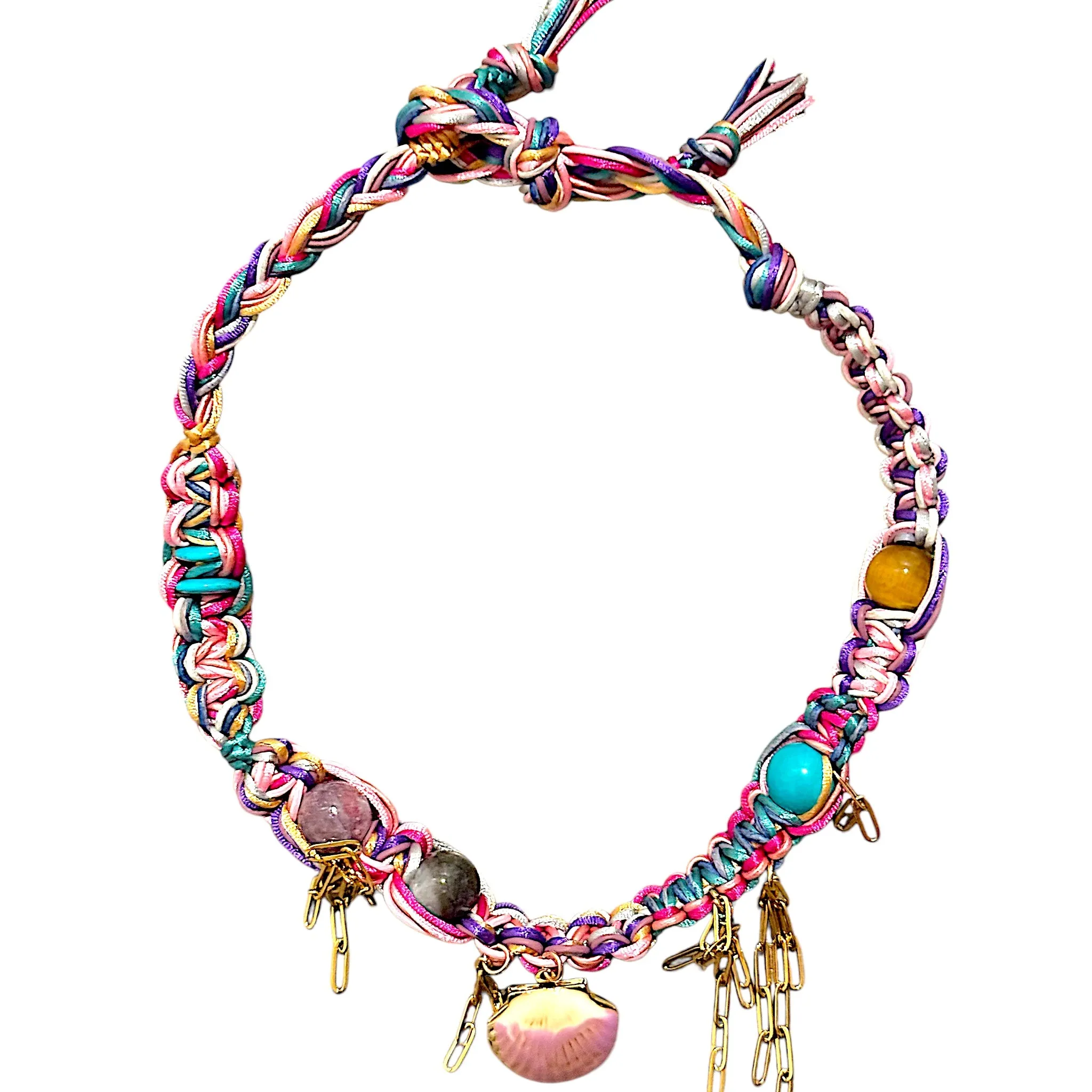 BARBIE PINK SEASHELL LOCKET ROCKSTAR BEACH BUM CHOKER