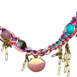 BARBIE PINK SEASHELL LOCKET ROCKSTAR BEACH BUM CHOKER