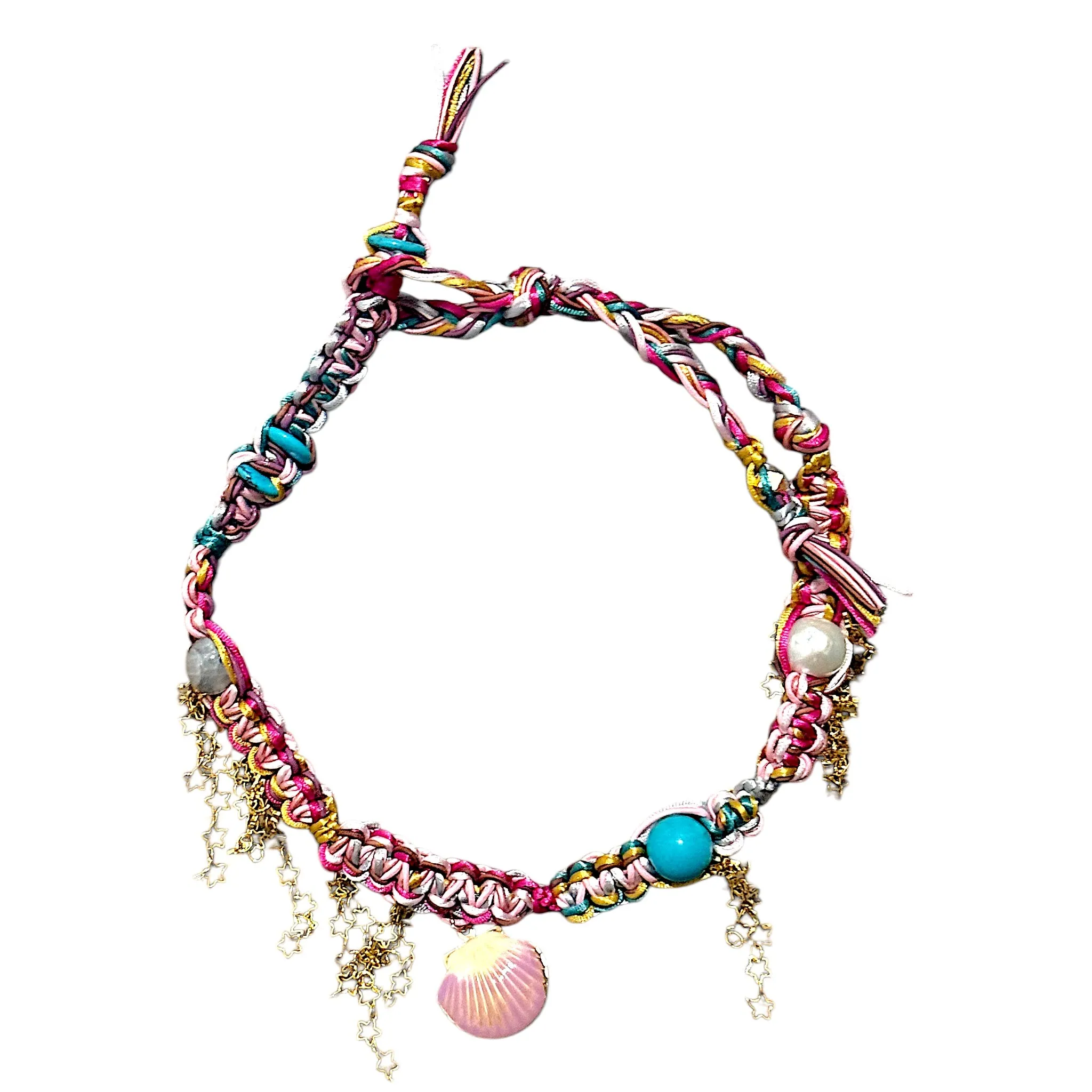 Barbie Seashell Locket Star Chain Rocker Choker