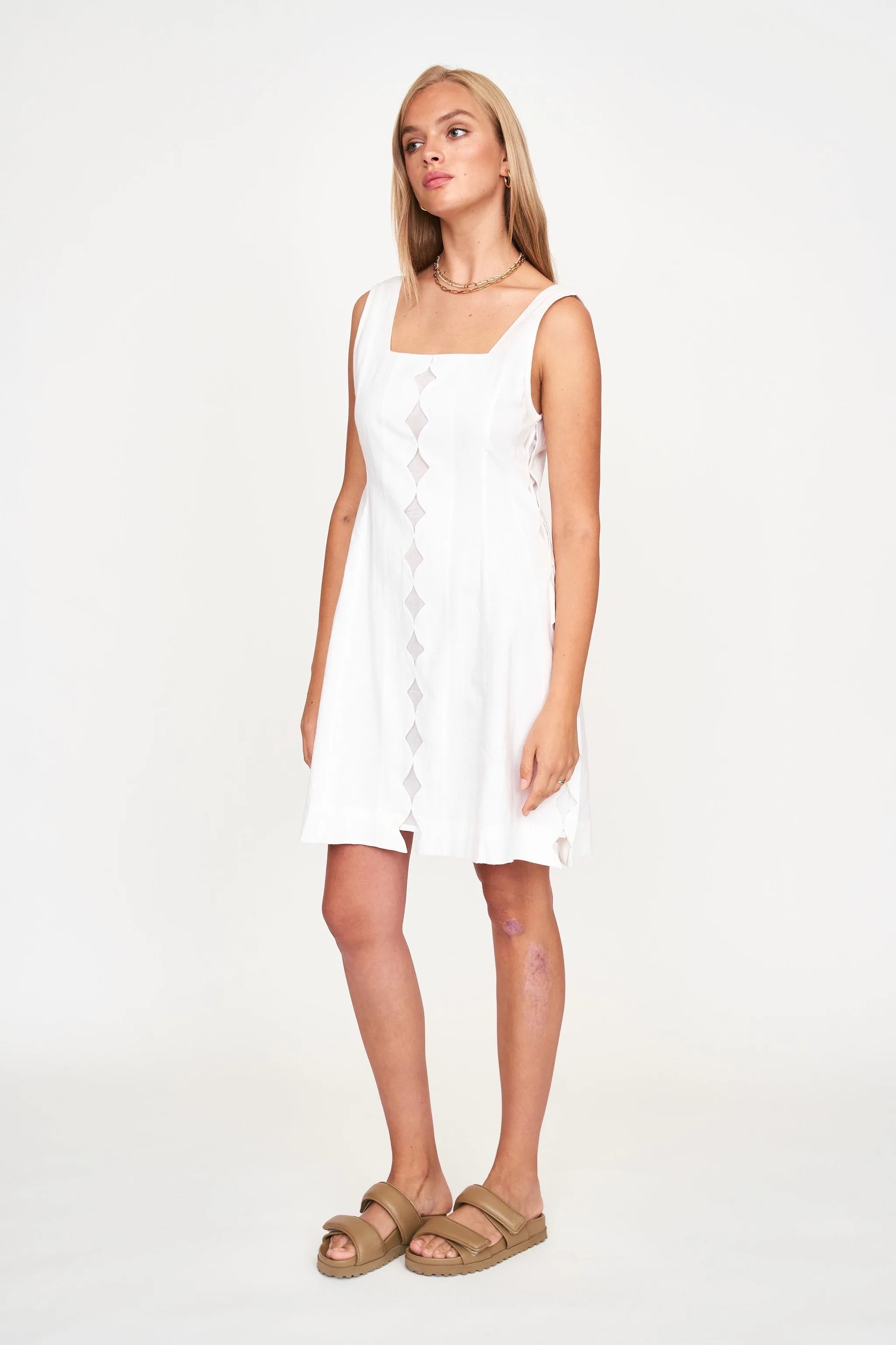 Barcelona Short Dress in White
