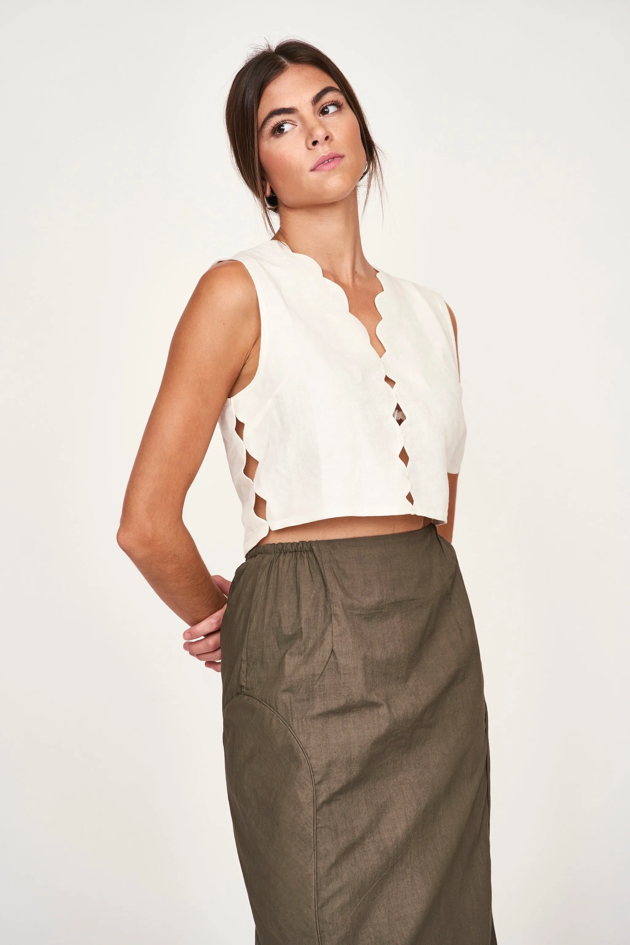 Barcelona Top in White