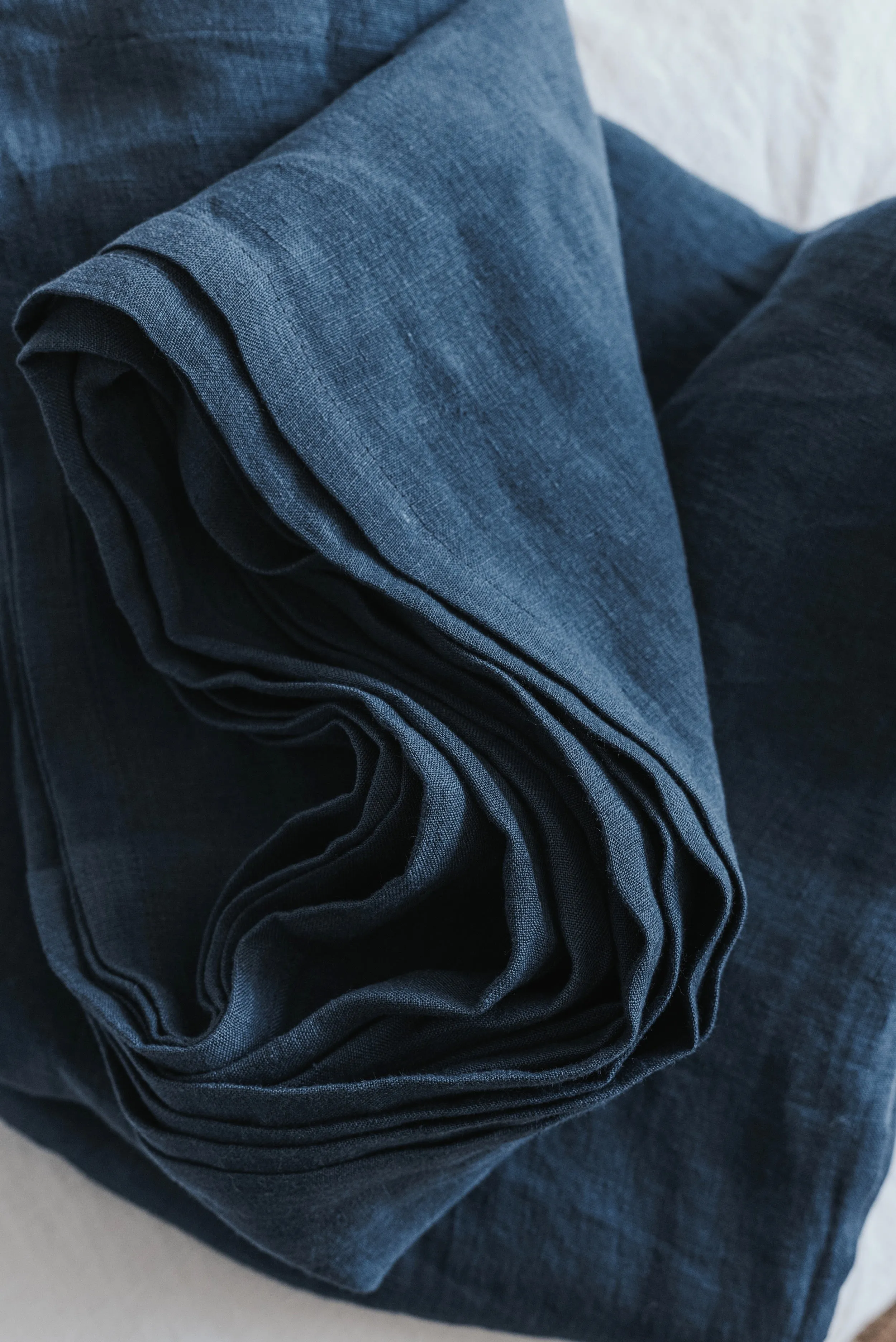 Basic Fitted Sheet, Flat Sheet and 2 Pillowcases Set - Dark Blue
