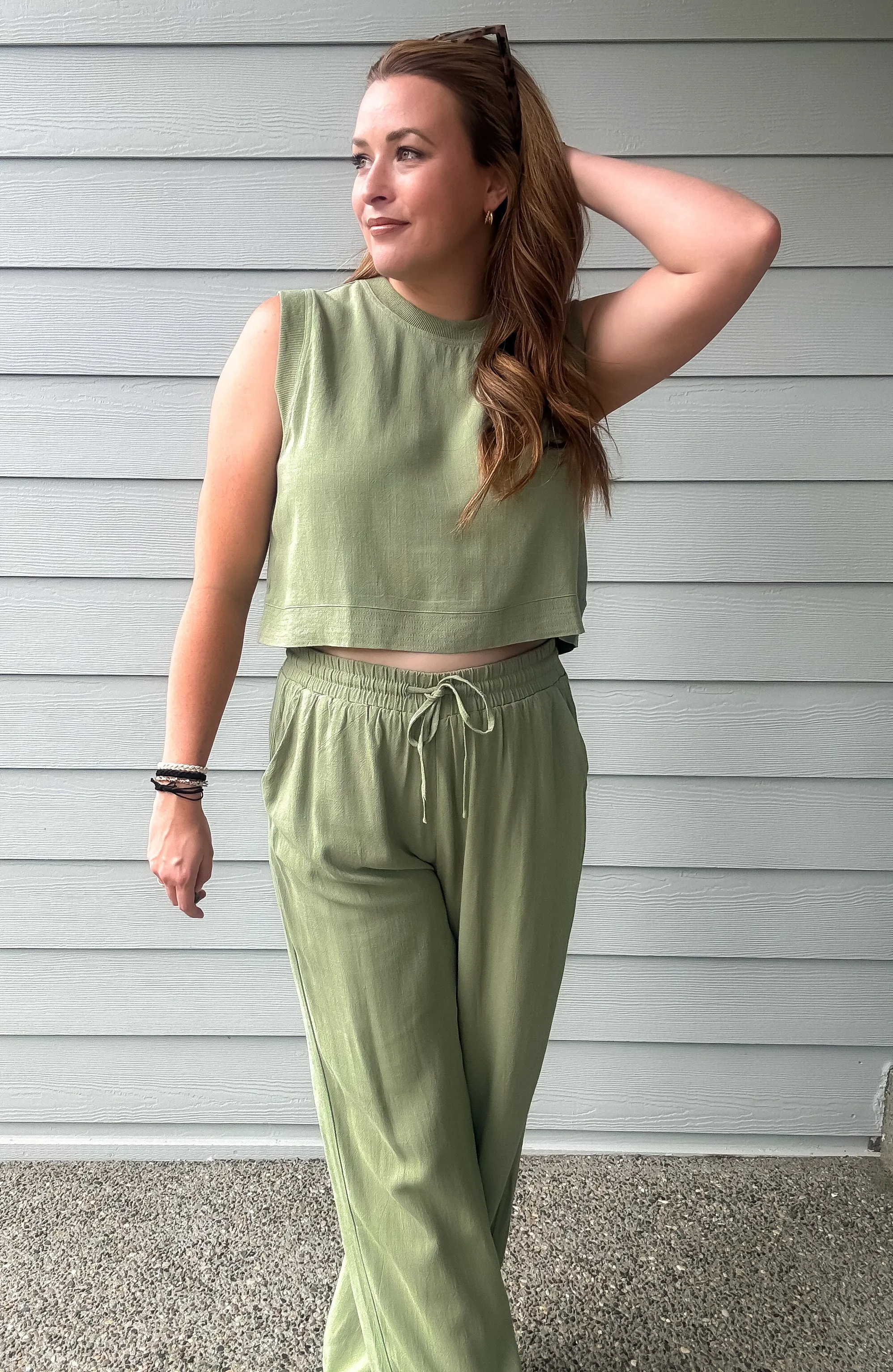 Beachy Linen Pant Set