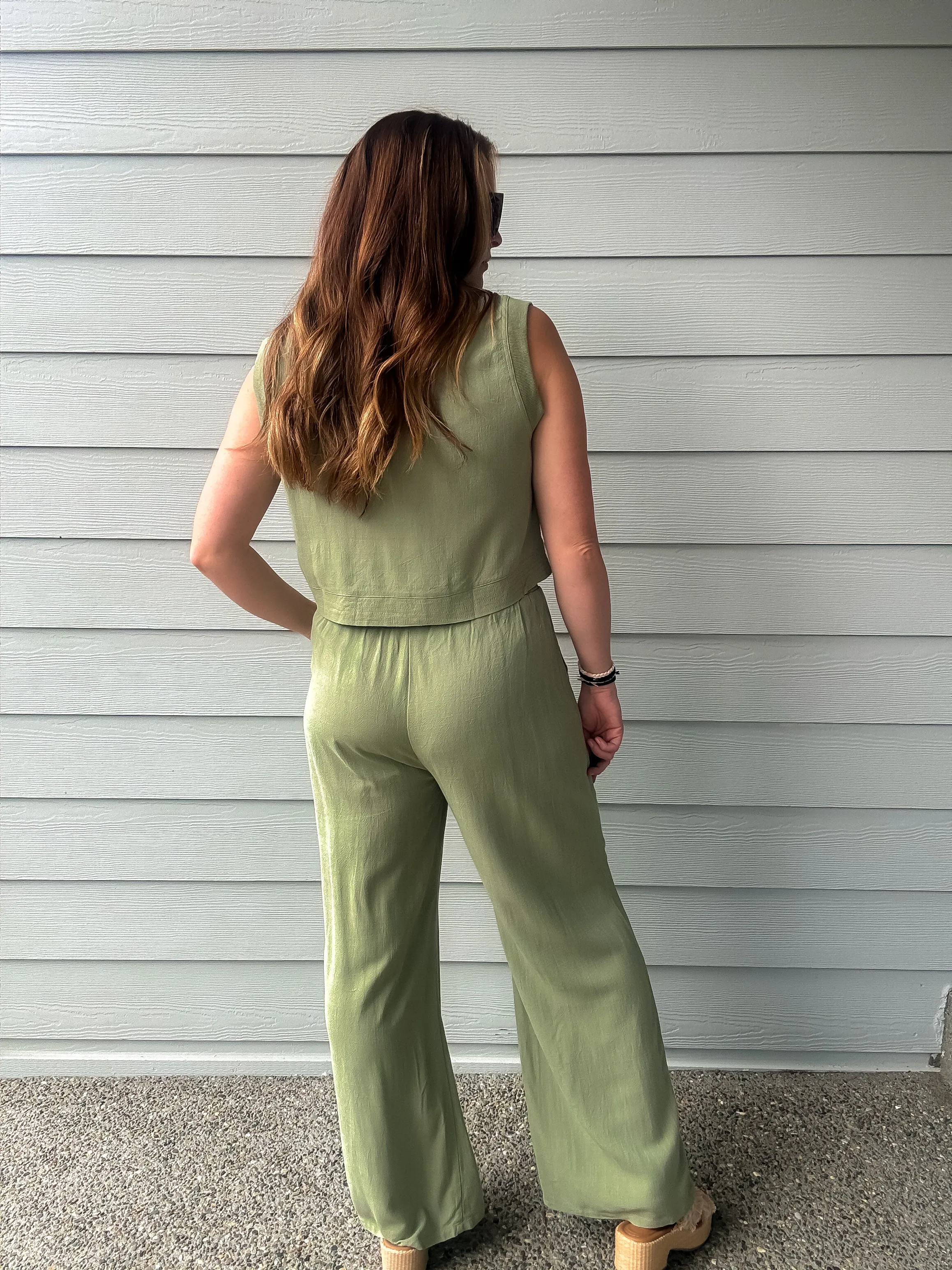 Beachy Linen Pant Set