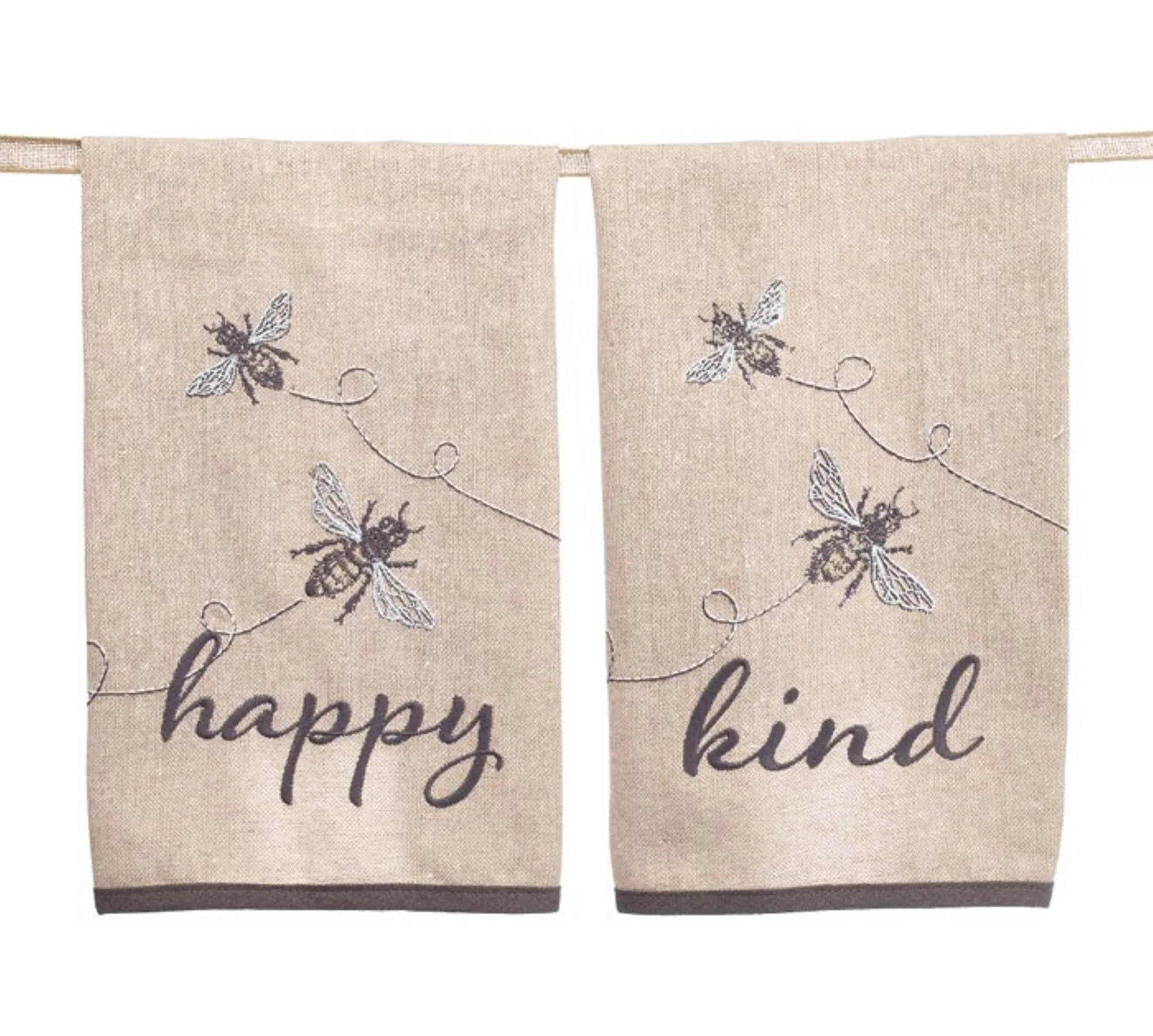 Bee Happy & Bee Kind Tea Towels