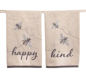 Bee Happy & Bee Kind Tea Towels