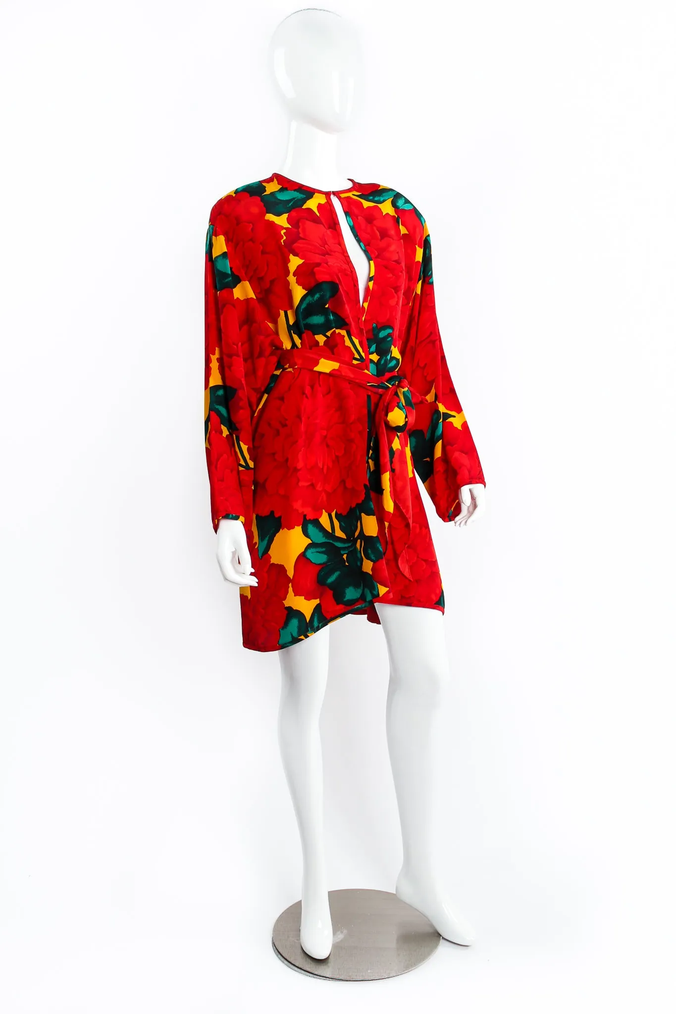 Begonia Print Silk Duster