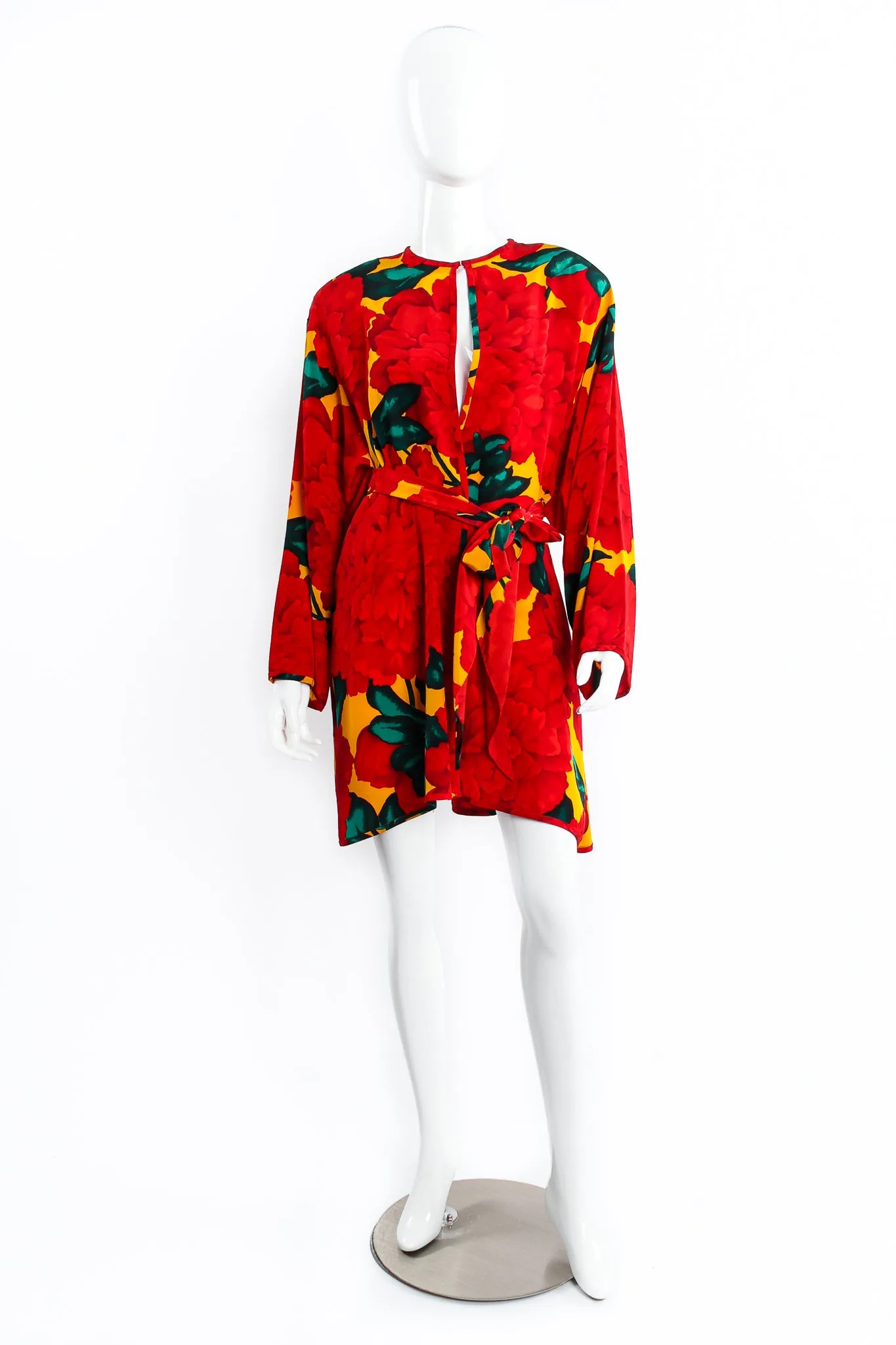Begonia Print Silk Duster