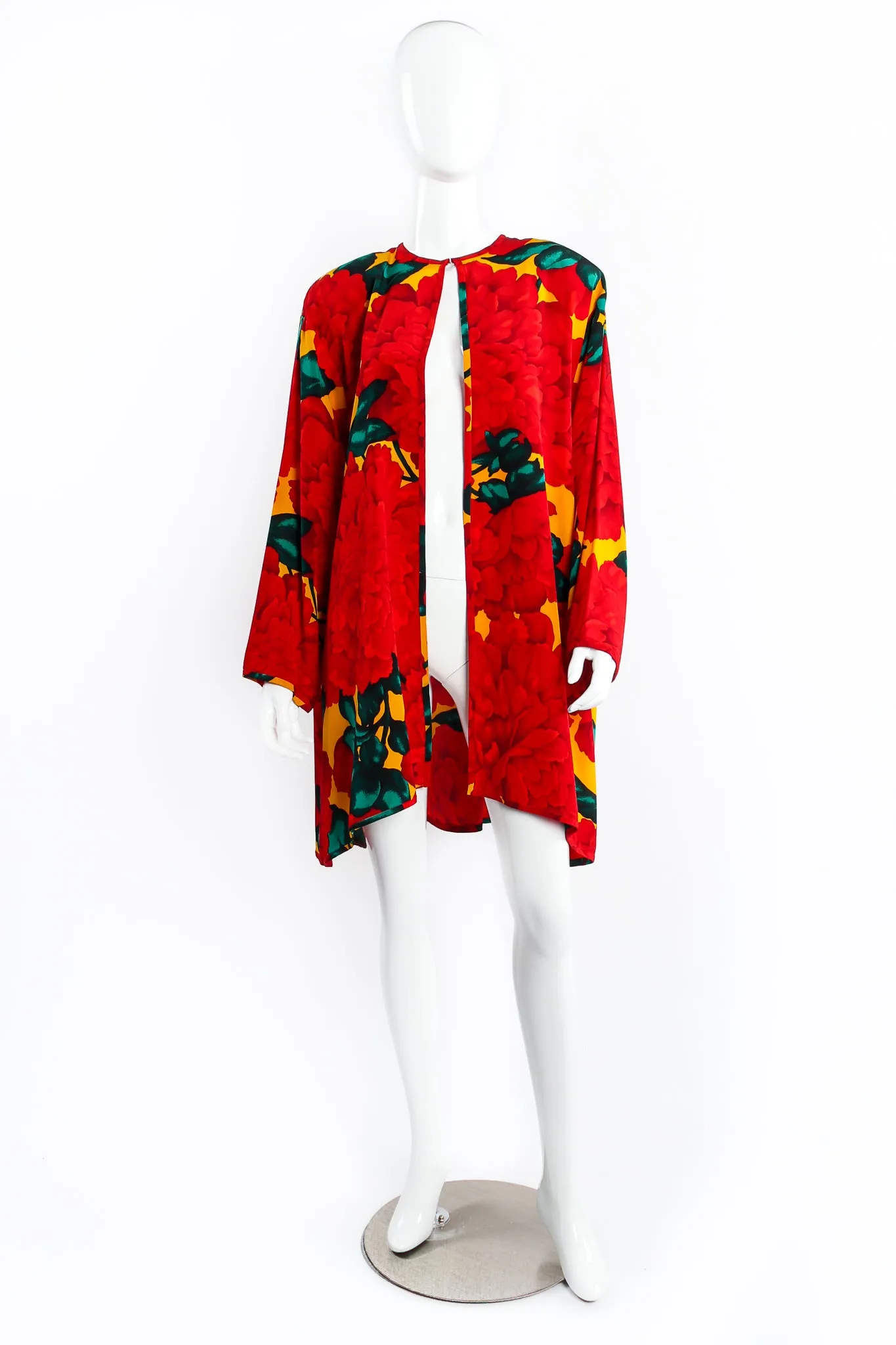 Begonia Print Silk Duster