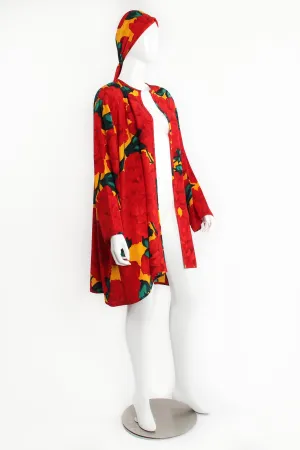 Begonia Print Silk Duster