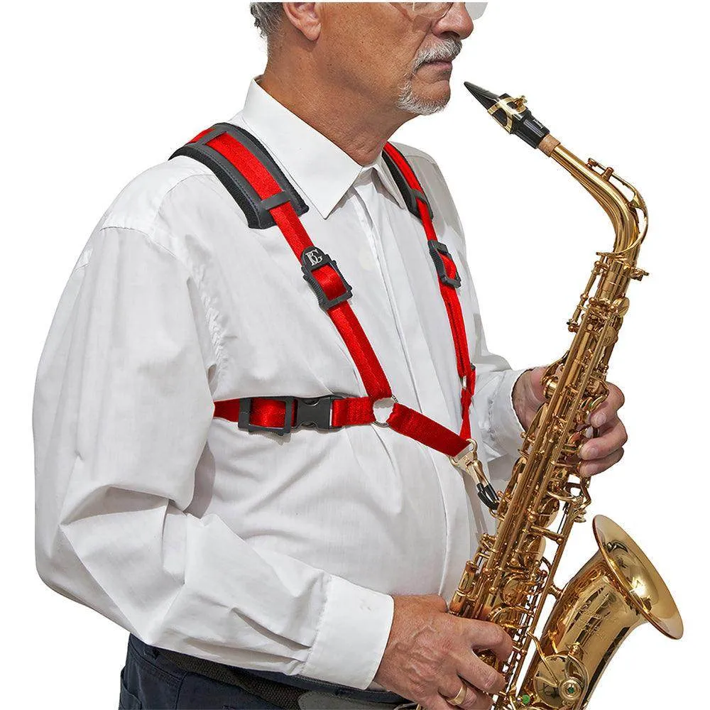 BG Alto, Tenor and Baritone Harness Men Red Coated Metal Hook
