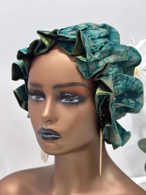Bisi Adire Silk/Satin Bonnet