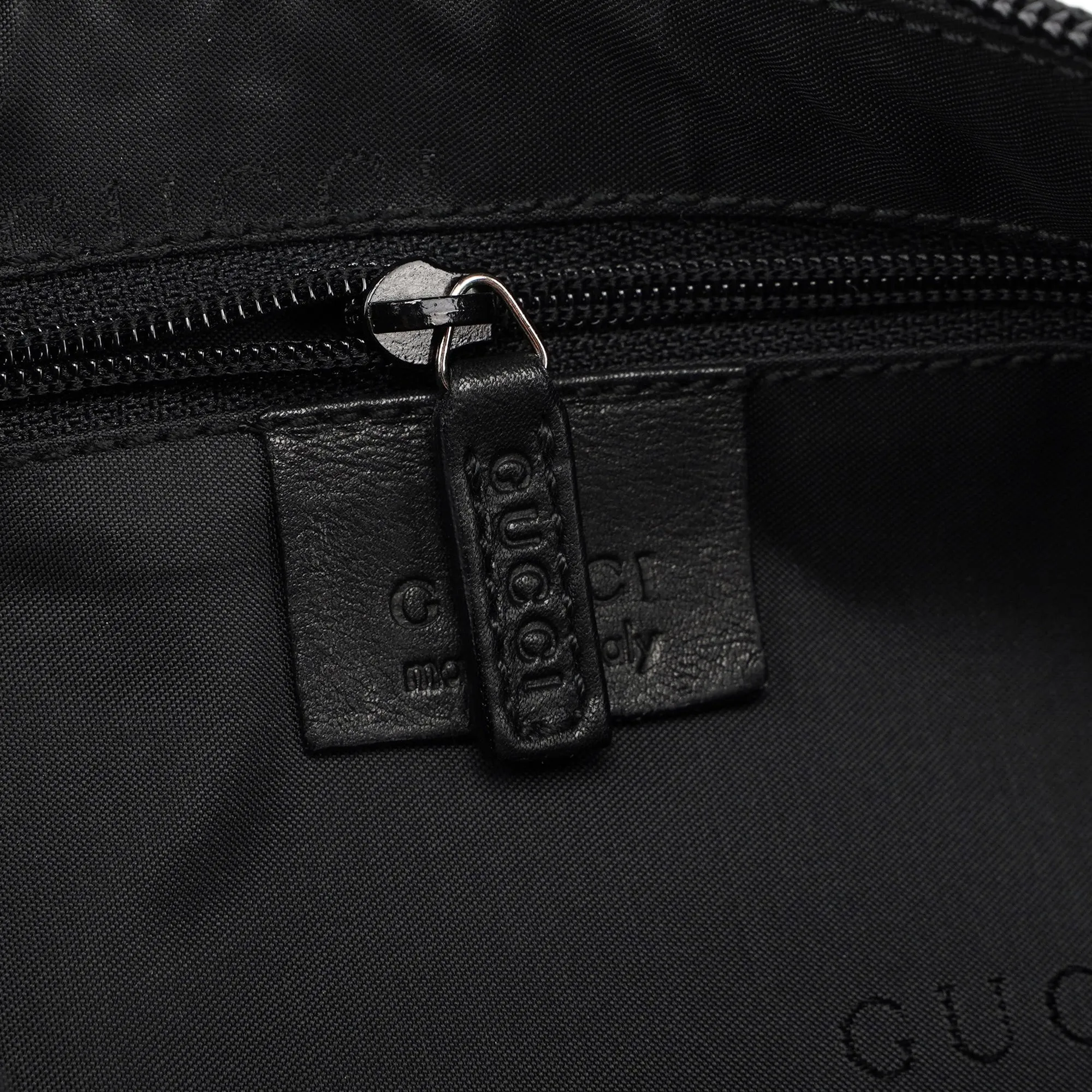 Black Calfskin Bamboo Shoulder Bag
