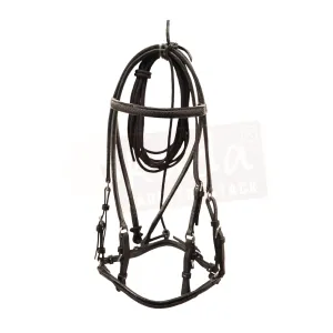 Black Leather Bridle with Black Accents