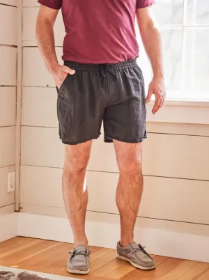 Black Linen Shorts