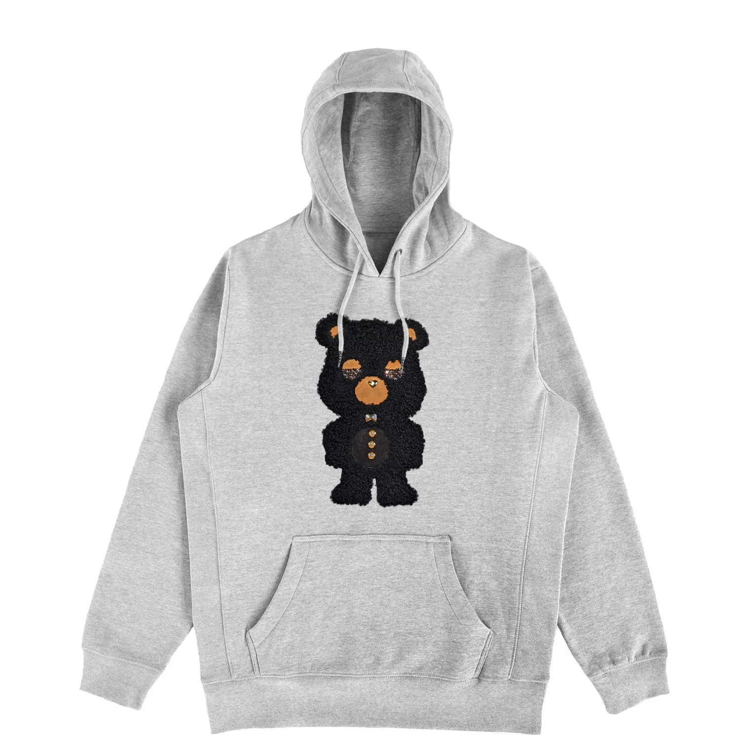 Black Sheep Bear  | Men's Organic Cotton Hoodie with Crystal Detail
