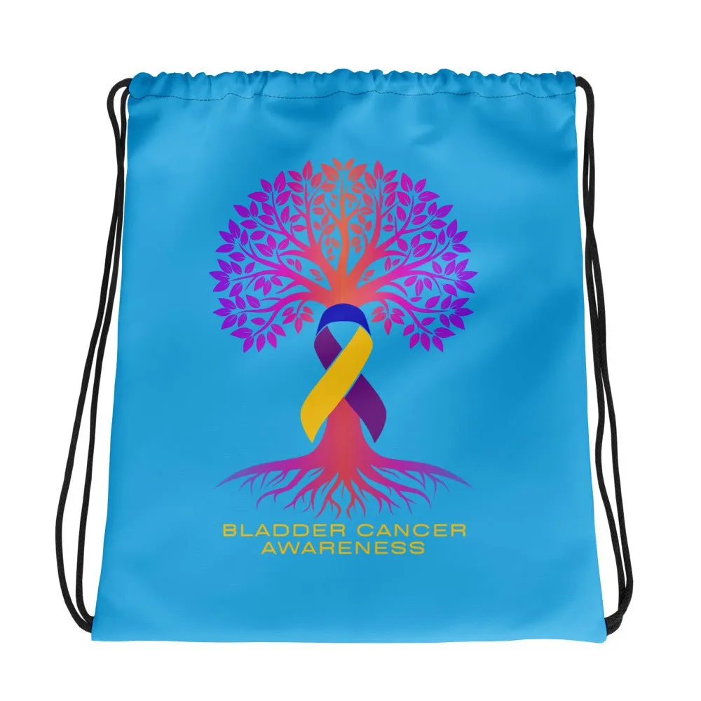 Bladder Cancer Tree Drawstring bag