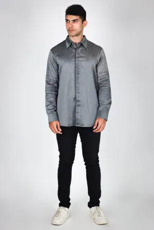 Bleeding Shibori Shirt Grey