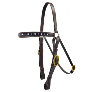 Bling Barcoo Bridle Brown & Blue