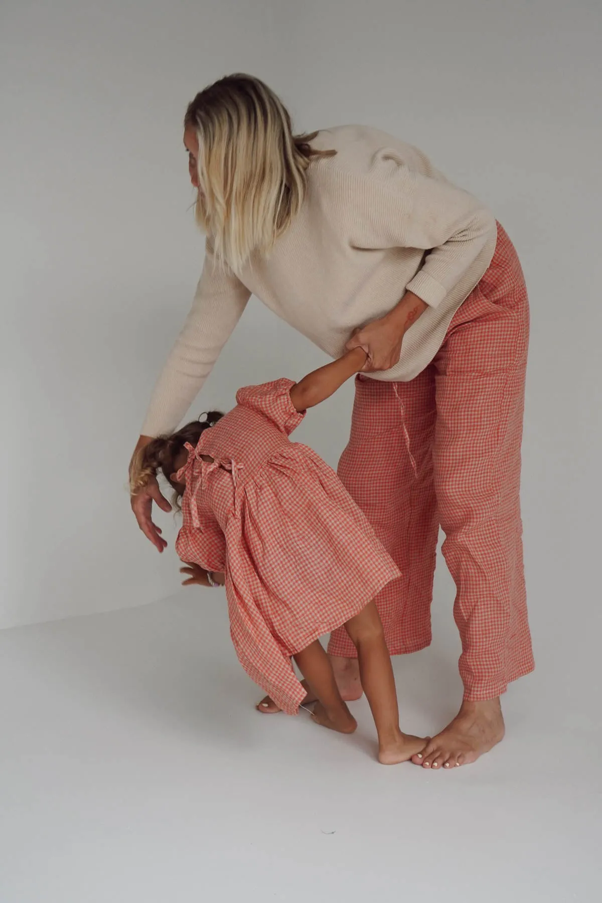 Bobbie| Women's Pants  | Coral Petite Check