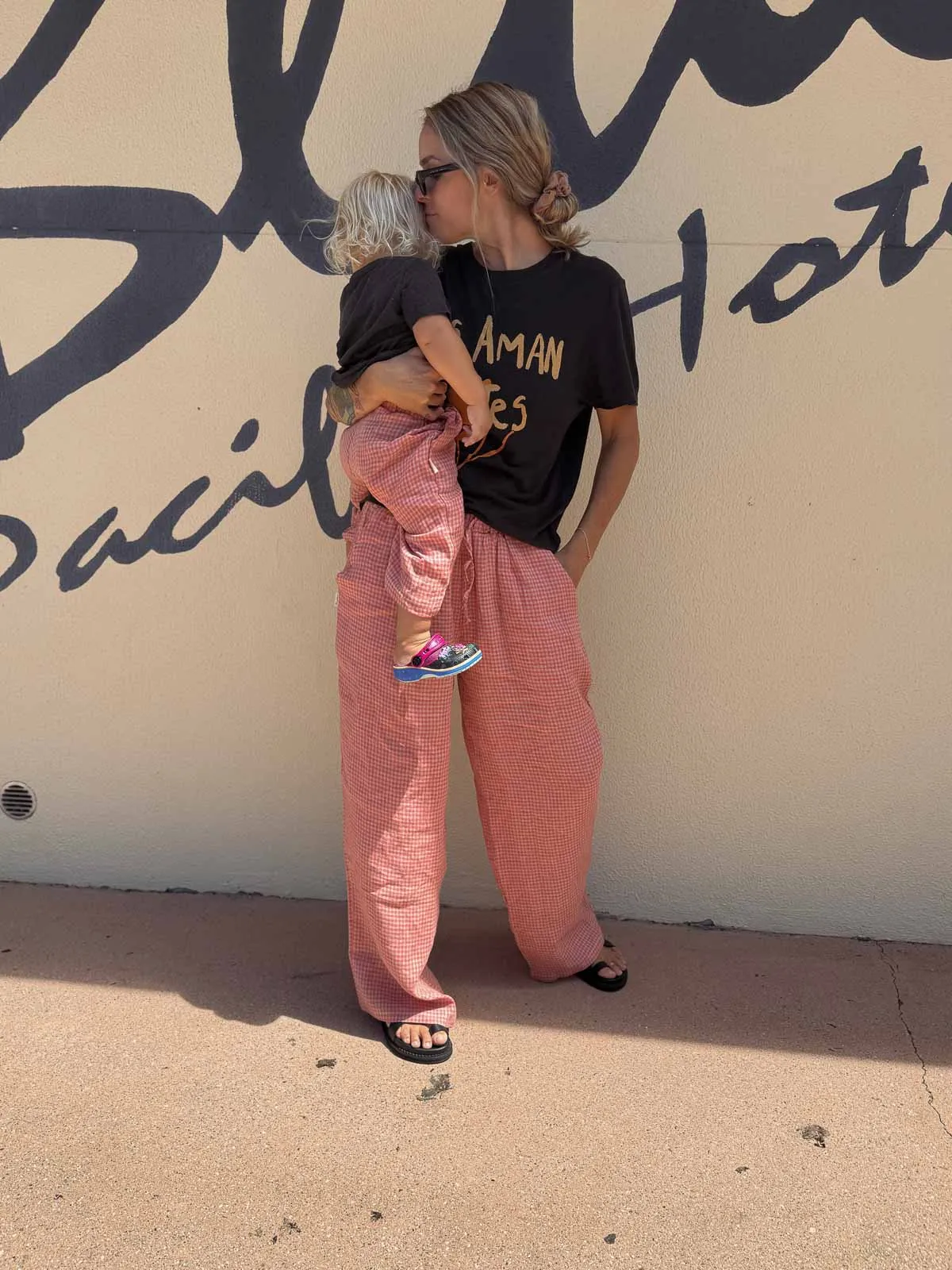 Bobbie| Women's Pants  | Coral Petite Check