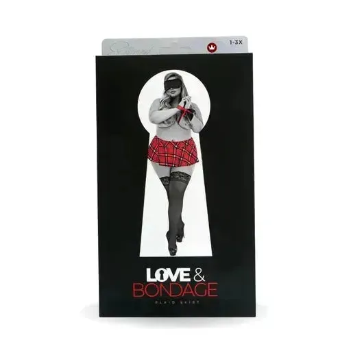 Bondage Set - School Girl Skirt Red Queen Size