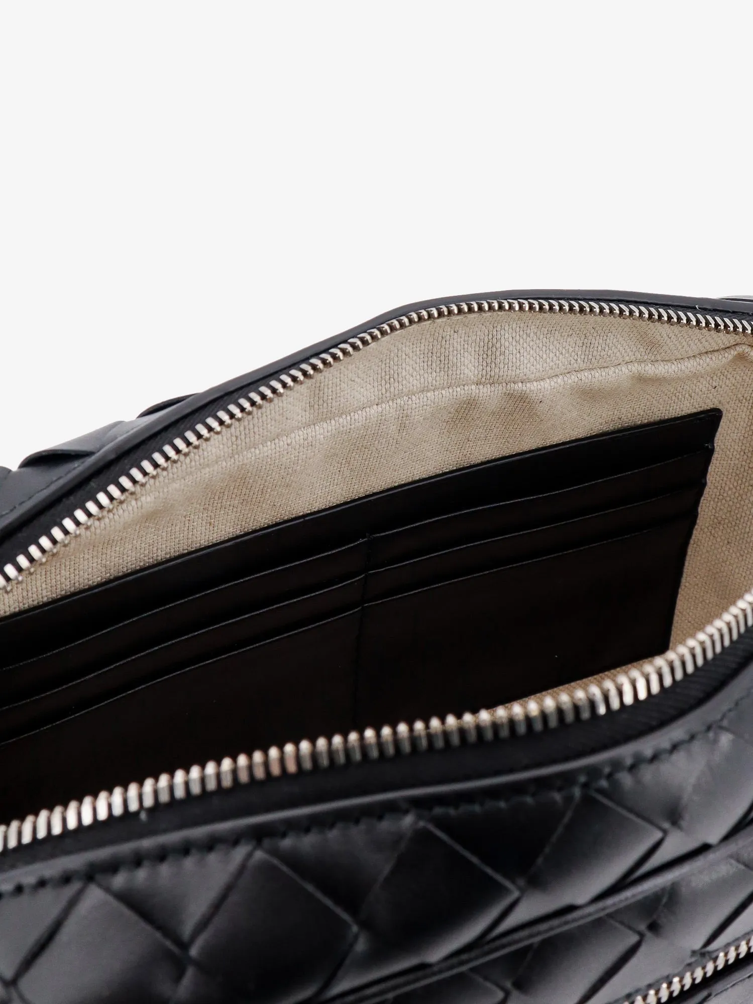 Bottega Veneta Leather Clutch With Woven Effect