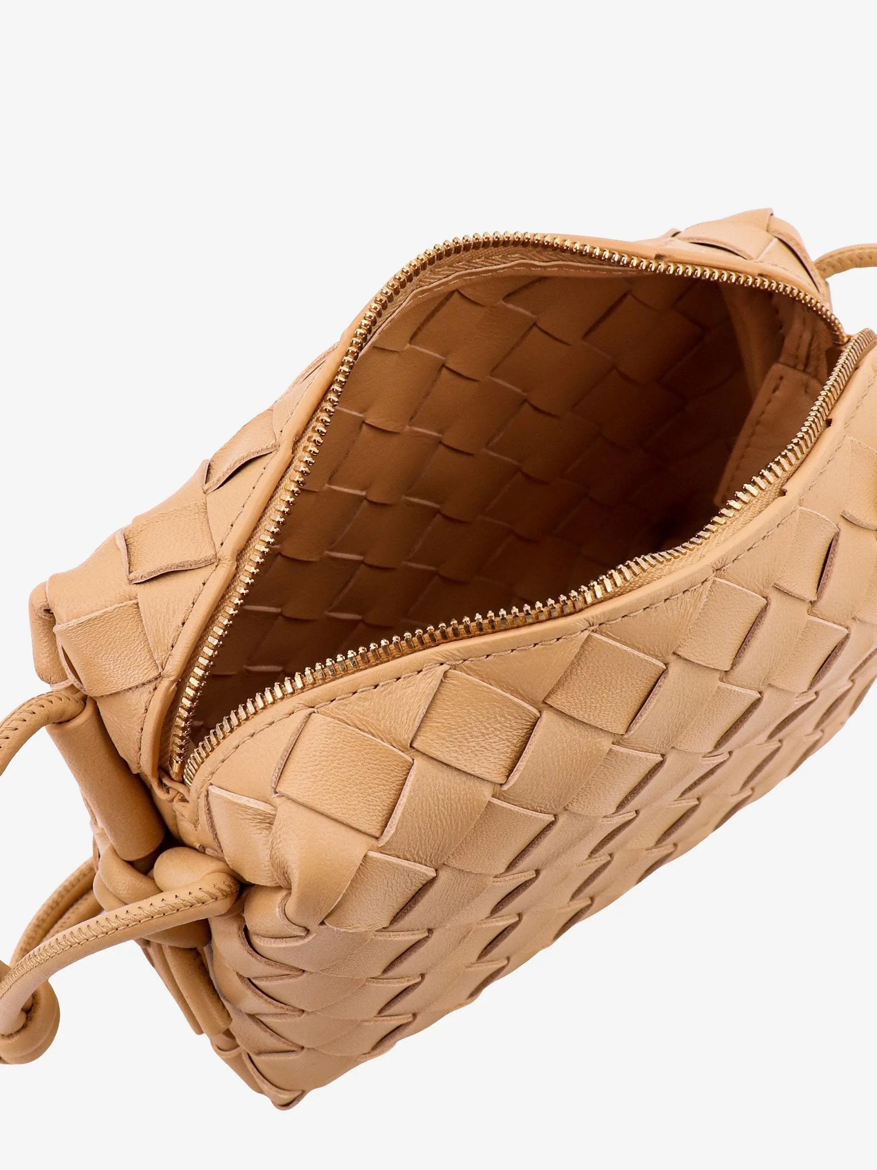 Bottega Veneta Leather Shoulder Bag With Intrecciato Motif