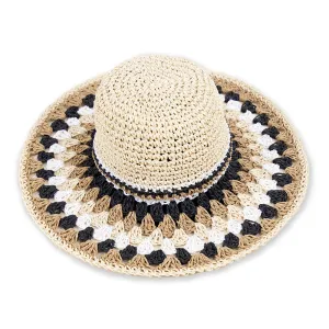 Brimside Hand Crochet Straw Hat