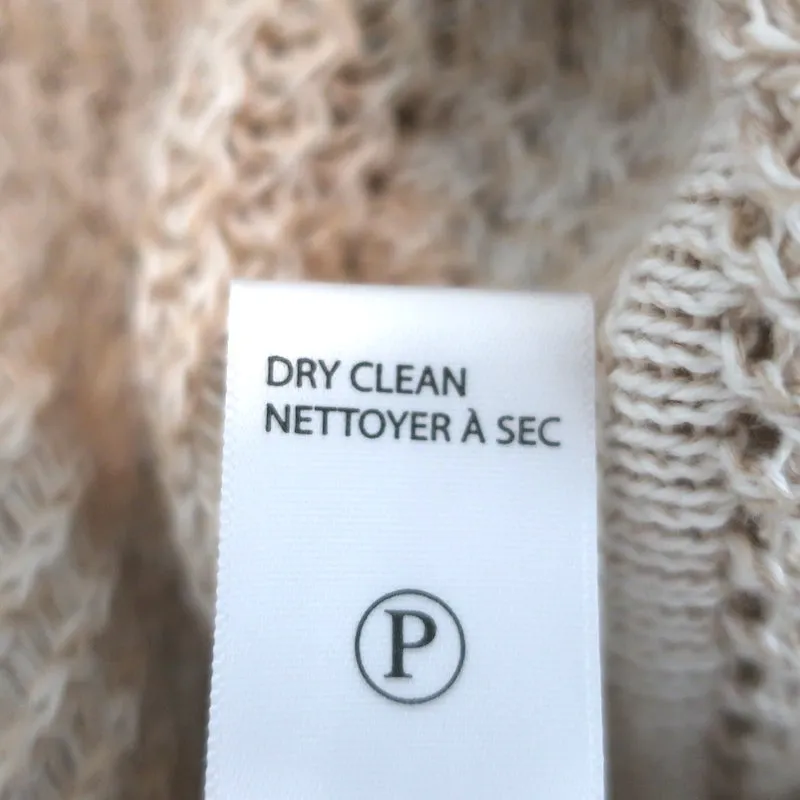 Brochu Walker Arya Vee Puff Sleeve Sweater Havana Marled Knit Size Small NEW