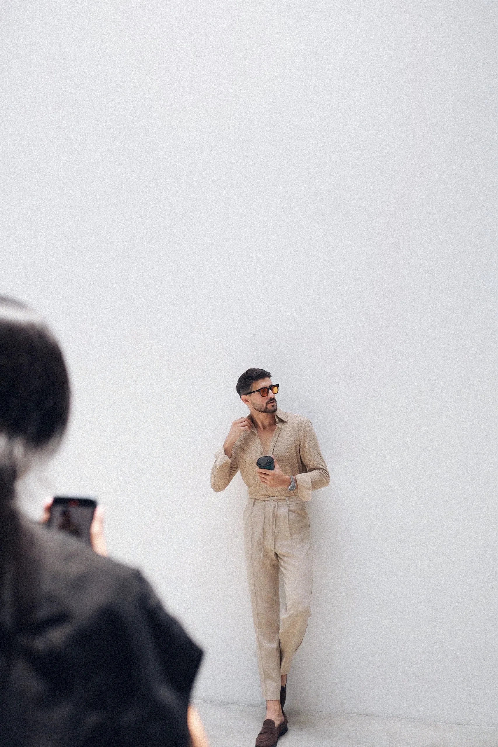 BROWN LINEN TROUSERS | 002