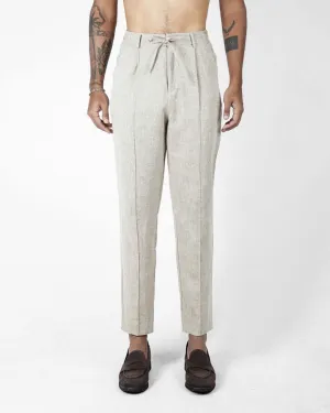BROWN LINEN TROUSERS | 002