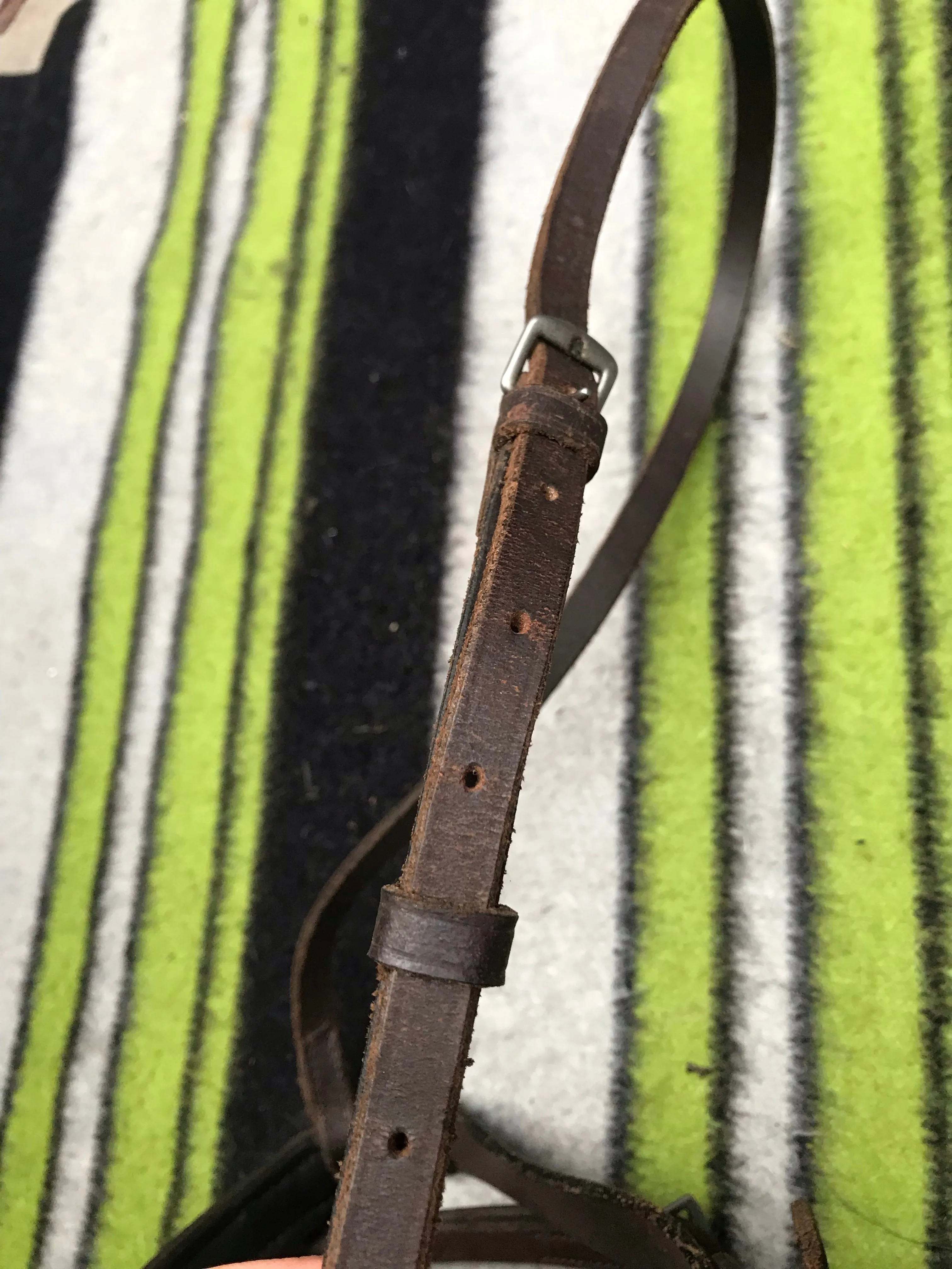 brown nose band with flash cob size FREE POSTAGE
