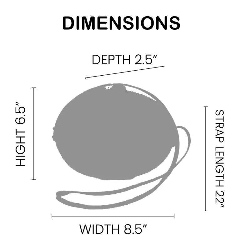 Brown Oval Shape Sling Bag