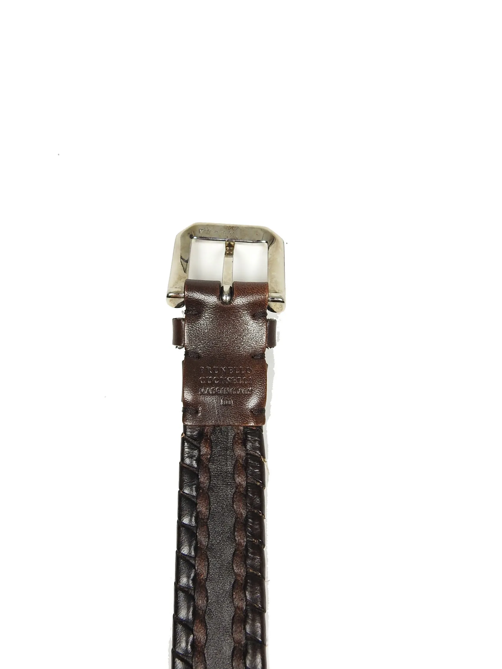 Brunello Cucinelli Woven Leather Belt Size 100