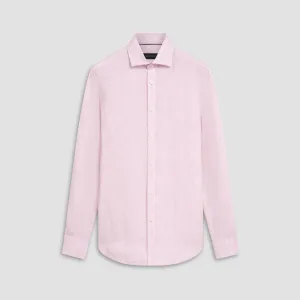 Bugatchi Axel Linen Long Sleeve Shirt - Pink